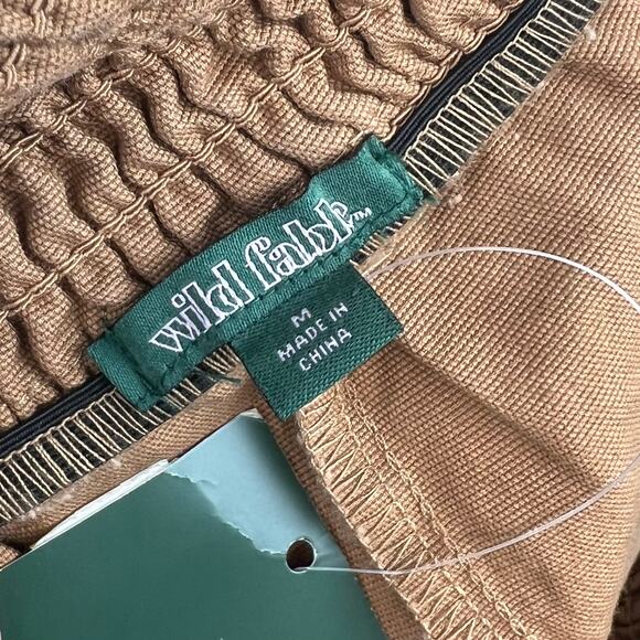 NWT Wild Fable High Waisted Elastic Pull On Shorts in Cognac Brown Size Medium - Picture 6 of 7